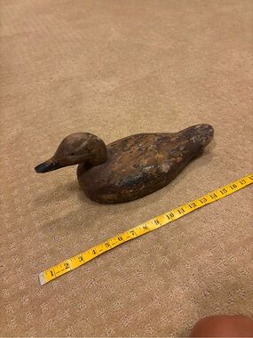 Wooden vintage decoy duck